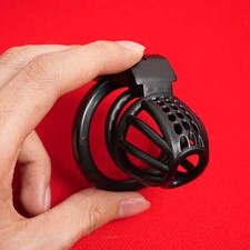 Resin Male Chastity Device Restraint Cage for Men Locking Belt with 4 Rings NEW