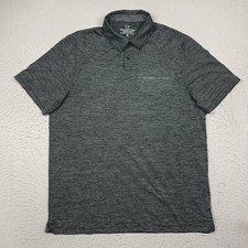 Vineyard Vines Performance Polo Shirt Mens Medium Gray Striped Short Sleeve