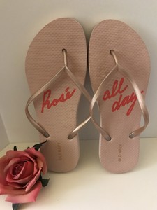 rose all day flip flops