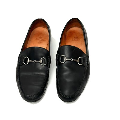 PETER MILLAR Brazil Mens Black Leather Horsebit LOAFERS  display picture 2