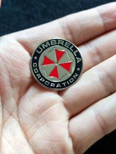 Distintivo spilla metallo smaltato logo Umbrella Corporation Resident Evil Game Series 1,2"