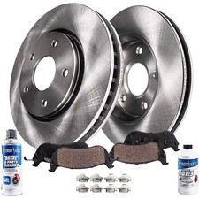 Front Brake Rotors + Brake Ceramic Pads for Toyota Venza Brake Rotor & Pad Kit