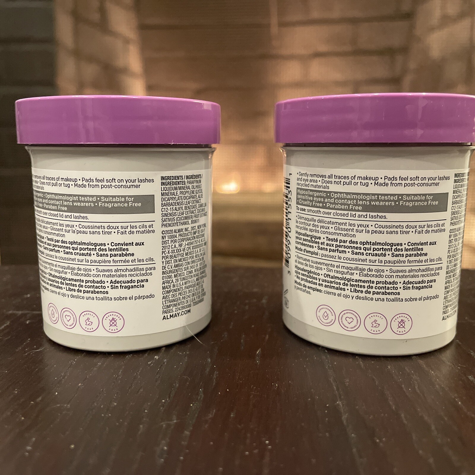 Almay Eye Makeup Remover Pads 80 CT Biodegradable Longwear & Waterproof