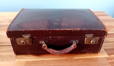 Lovely little Vintage Leather Suitcase with Hidden Compartment