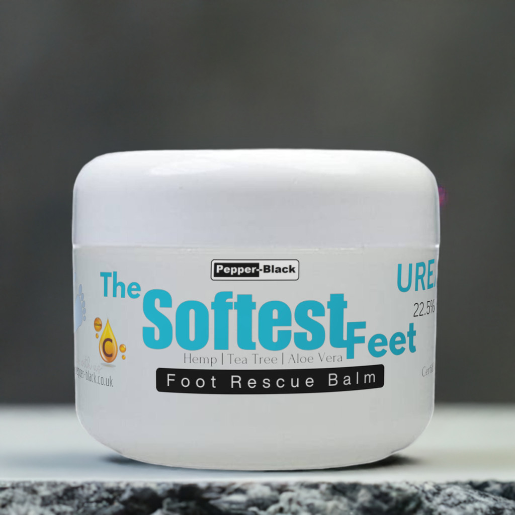 Crema bálsamo para talón y pie seco de recuperación rápida | Reparación profunda para pies 22,5 % UREA