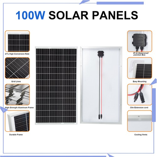 DC Solar Exhaust Fan with Solar Panel 100W & Controller Greenhouse 3000CFM - Picture 3 of 11