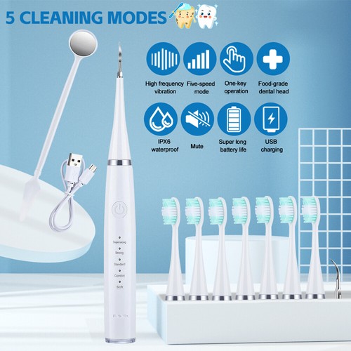 Sonic Dental Scaler Plaque Remover Electric Toothbrush Teeth Whitening Cleaner - Picture 2 of 26