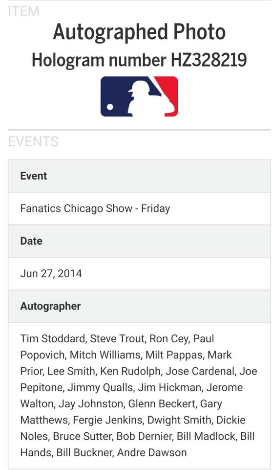 100 Years Wrigley Field Framed 16x20 Cubs 29 Autograph Bruce Sutter Andre Dawson - Image 3 of 4