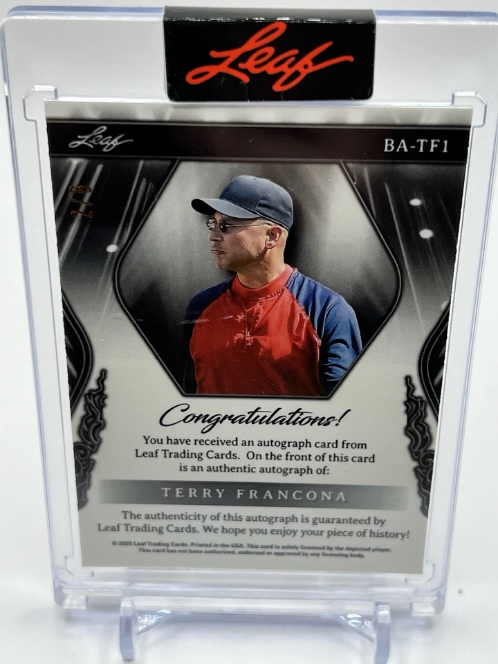 Tarjeta deportiva individual Terry Francona Foto 2 de 2