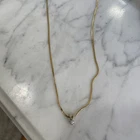 VINTAGE 1/20 14K GOLD FILLED 16”CHAIN NECKLACE Pendant CZ Or Diamond? Unknown