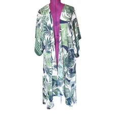 Attitudes By Renee Maxi Kimono Tropical Resort Vacation Beach Size XLP