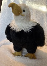 Aurora World Bald Eagle 14 Plush Stuffed Animal Toy Bird Realistic Black White