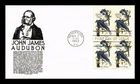 Dr Jim Stamps Fdc John James Audubon 5C Block C Stephen Anderson Cachet Cover