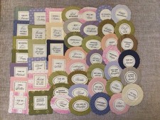 Anna Griffin Everyday Cartouche Embossed Sentiments embell.St of 48 NEW