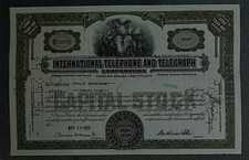 International Telephone and Telegraph Corporation Foreign 1953  25 Shares