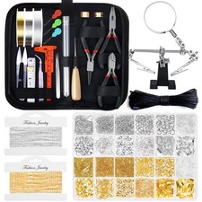 1857 Pcs Jewelry Making Supplies Kit for Adults, Jewelry Making Tools with Ea...