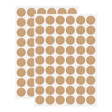 2 Sheets Screw Hole Stickers 21mm 54 in 1 Self-Adhesive Stickers, Gray
