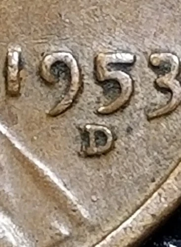 1953- D/D Error Lincoln Wheat Cent Penny