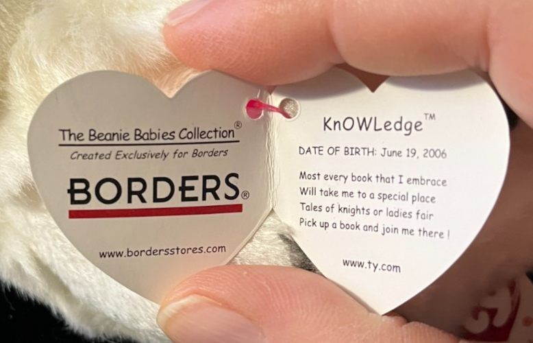 Ty 47066 Beanie Baby Knowledge The Snowy Owl Borders for sale