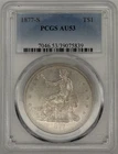 1877 $1 S American Trade Dollar PCGS AU53