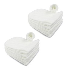 10PCS Cotton Cloth Baby Diapers Inserts Liners 3 Layers Reusable Newborn Nappy C