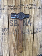 Vintage Billings Usa Ball Peen Hammer 24 Oz Head 10 Short Hickory Handle