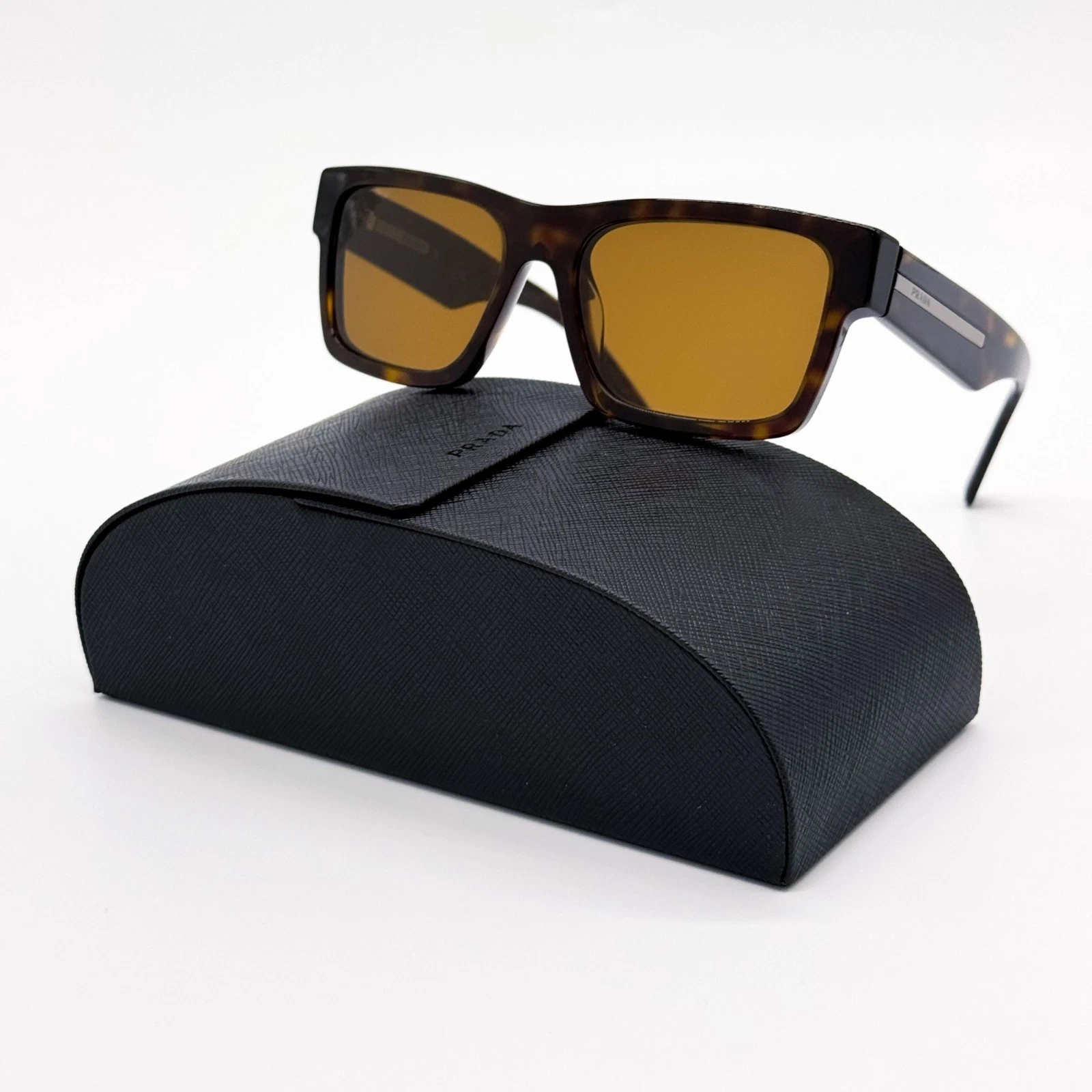 Prada — NEW PRADA SUNGLASSES PR25ZS 2AU0B0 SQUARE HAVANA MEN EYEWEAR PR 25ZS, SPR 25Z