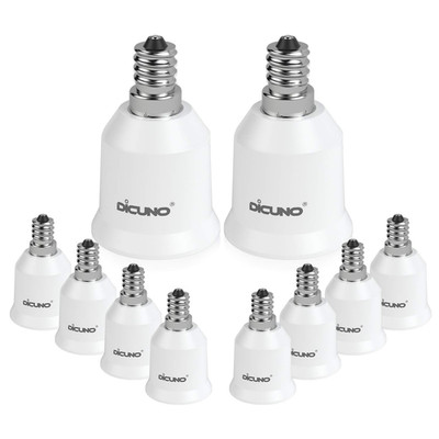 Dicuno E12 to E26 Socket Adapter, Candelabra E12 to Medium E26 Socket