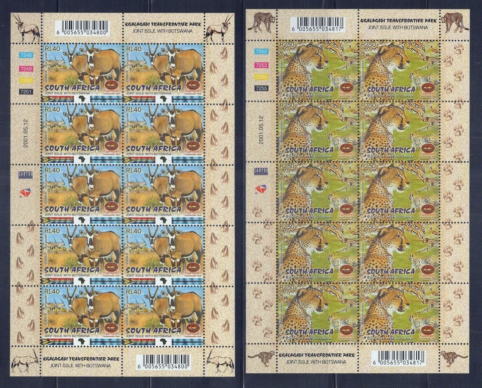 South Africa 1252-1255 MNH Wildlife Wild Cats Birds ZAYIX 101623SM120 - Image 2 of 2