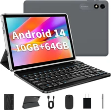 Android 14 Tablet 10.1 Inch Tablet 2024 Latest Tablets with Keyboard Mouse 10GB+