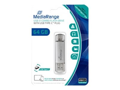 MEDIARANGE MR937 64GB USB Type-A / USB Type-C 3.2 Gen 1 (3.1 Gen 1) 70MB/s