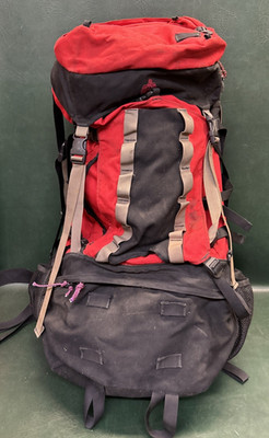 Vintage 90's EMS Summit 5500 Internal Frame Backpack Hiking Camping ~Red / Black