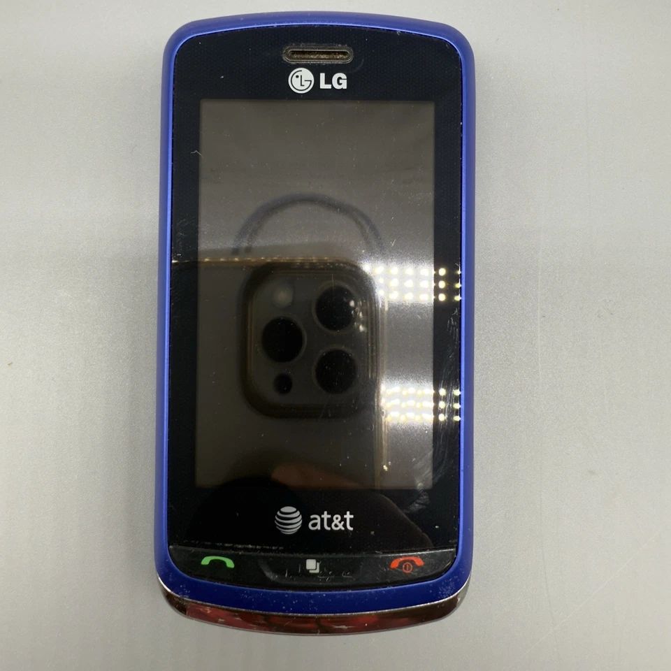 LG Xenon GR500 Blue AT&T Slider Cell Phone Rare No Battery - Image 2 of 4