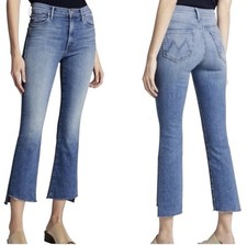 Mother The Insider Crop Step Fray Jeans Womens Size 26 Sweet And Sassy Stretch