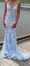Ellie Wilde EW35048 Prom Dress, Ice Blue, Size 2: Worn Once, Excellent Condition