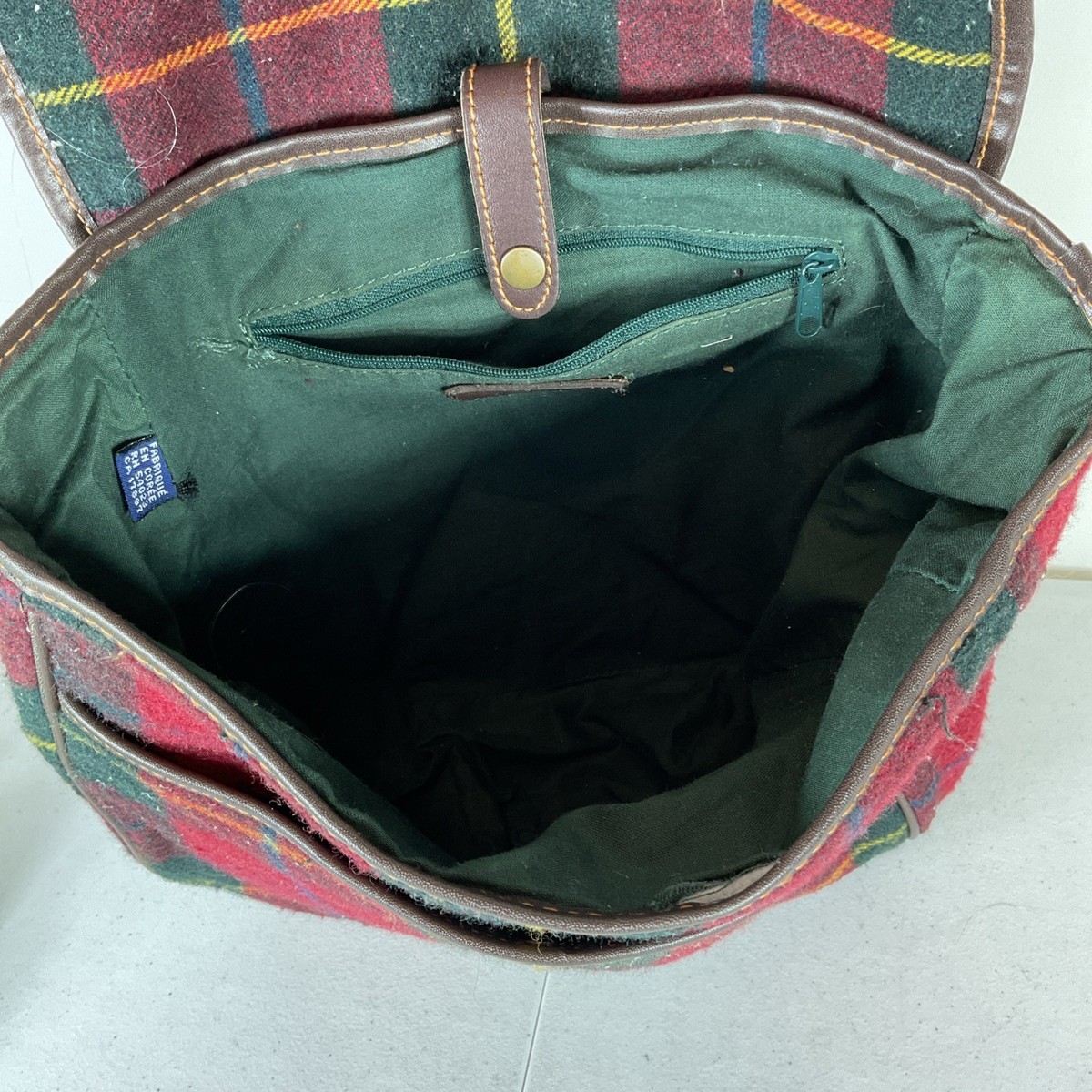 VINTAGE 90S GAP FLANNEL BACKPACKK The Gap Vintage 90s y2k Wool Blend Tartan Plaid Buckle Mini  main image 2