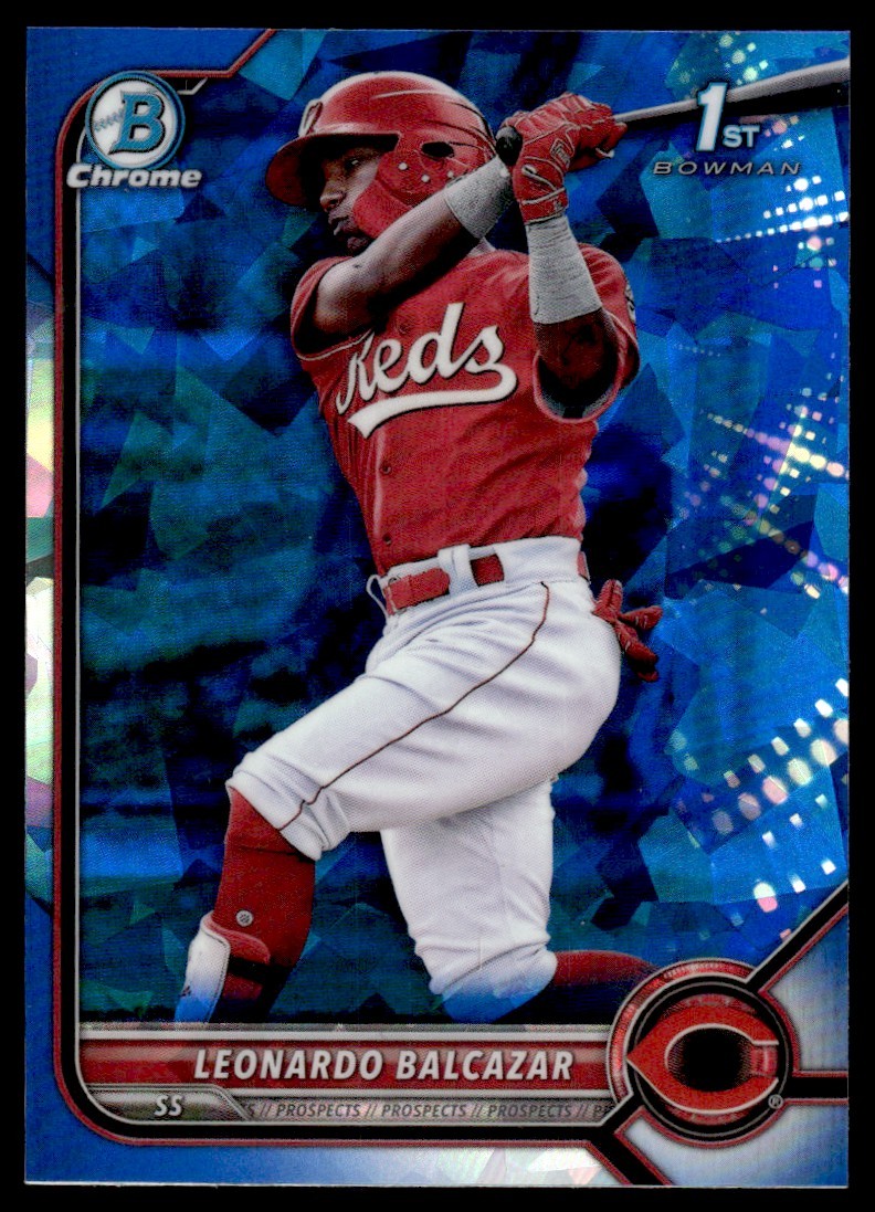 2022 Bowman Chrome Sapphire Leonardo Balcazar Cincinnati Reds #BCP-179