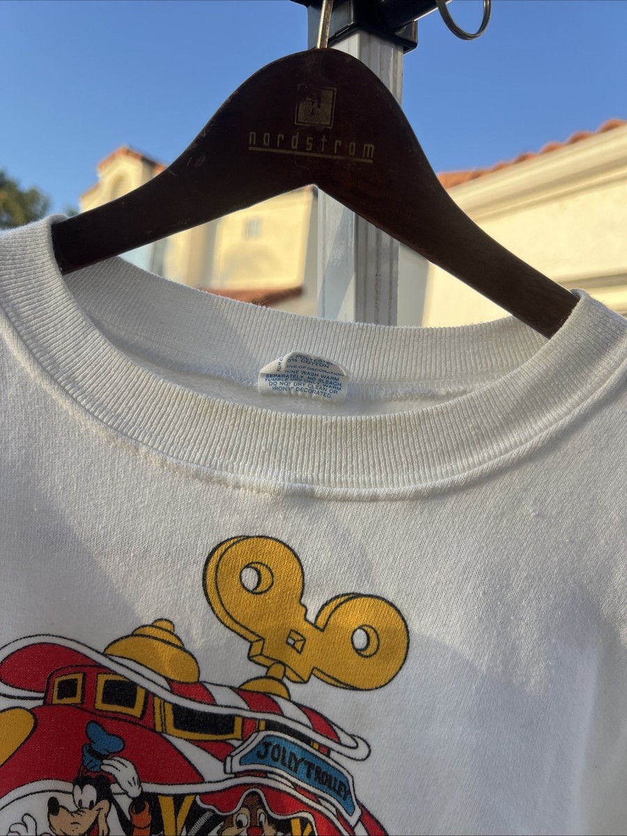 Vintage 80s Mickey's ToonTown DisneyLand Jolly Trolley SweatShirt