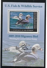 2009-10 RW 76b Federal Duck Stamp Artist Signed Mini Sheet MNH