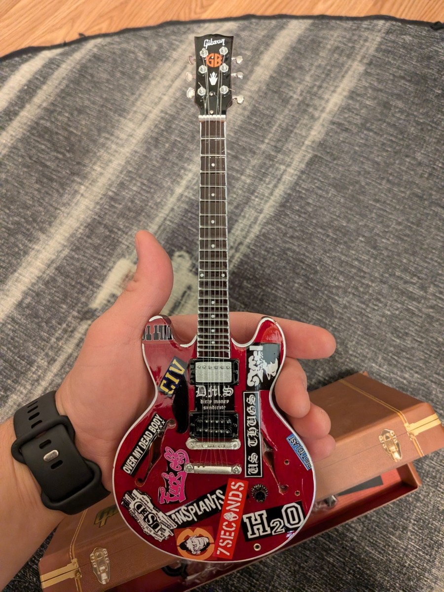Tom Delonge Box Car Racer Gibson ES-335 Miniature Guitar Replica