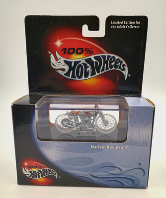 Hot Wheels 100% Harley-Davidson Diecast Motorcycle Silver Bike