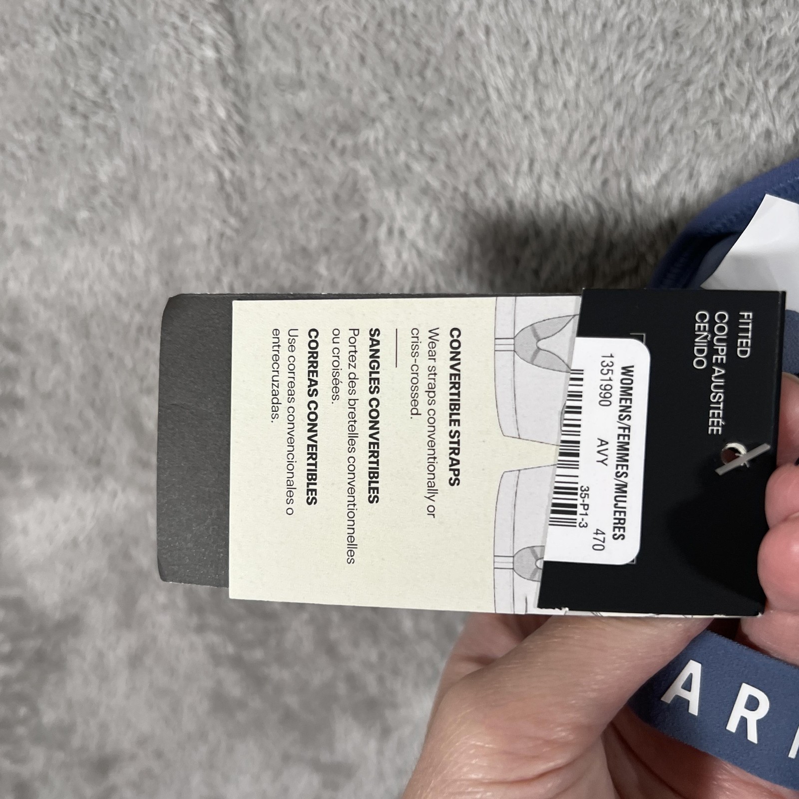 Under Armour Sports Bra Womens XS Blue Medium Support Convertible Straps 1351990 thumbnail 8