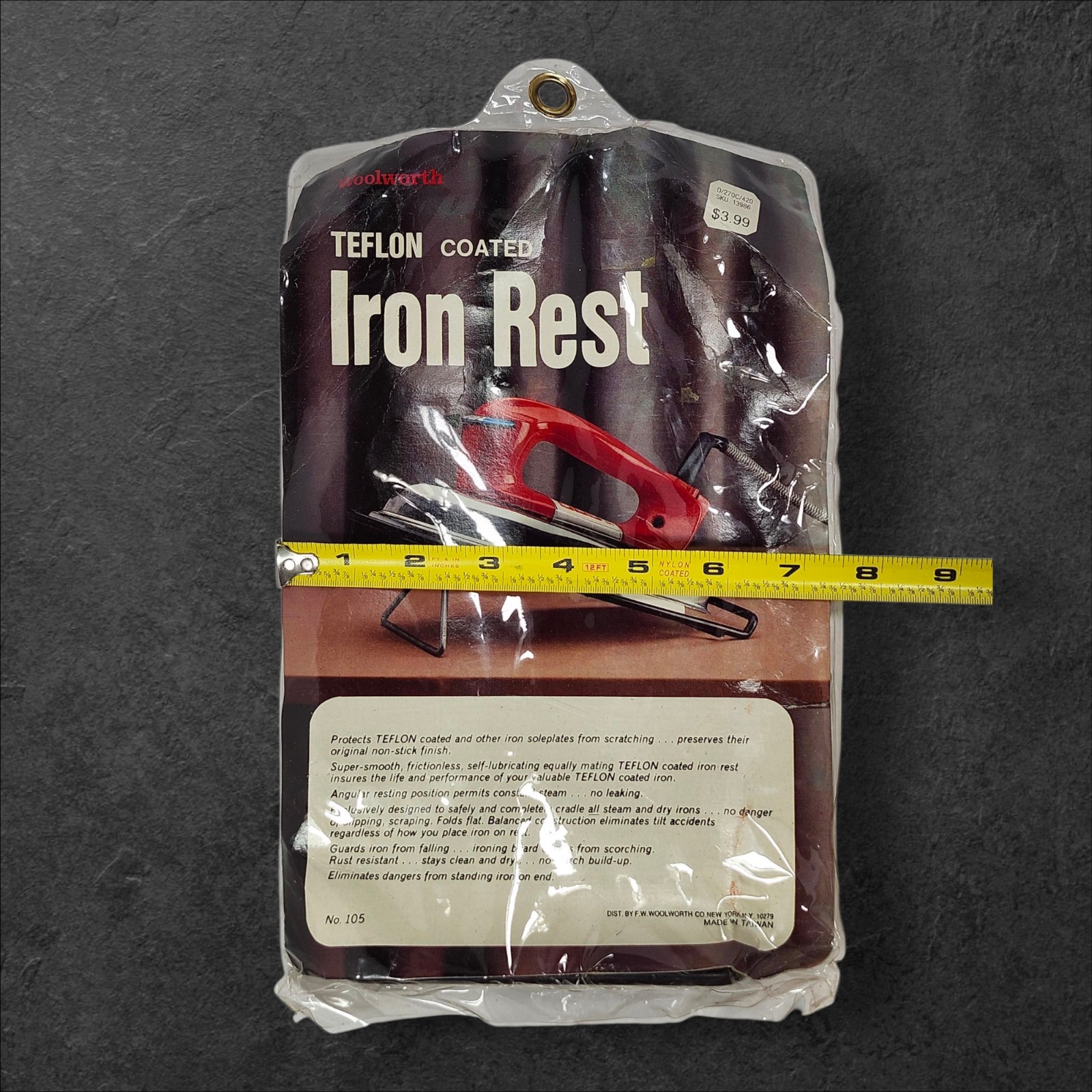 Vintage Woolworth Teflon Iron Rest NOS Sealed 1960s–70s Retro Laundry Tool Rare