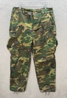 Vintage Military Pants Mens 31-35 Camouflage Poplin Jungle Camo Vietnam Era Army