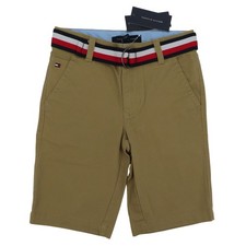 Tommy Hilfiger Boys 8 Tan Chino Shorts 9in Inseam Pockets Belt Loops NEW w/ Tags