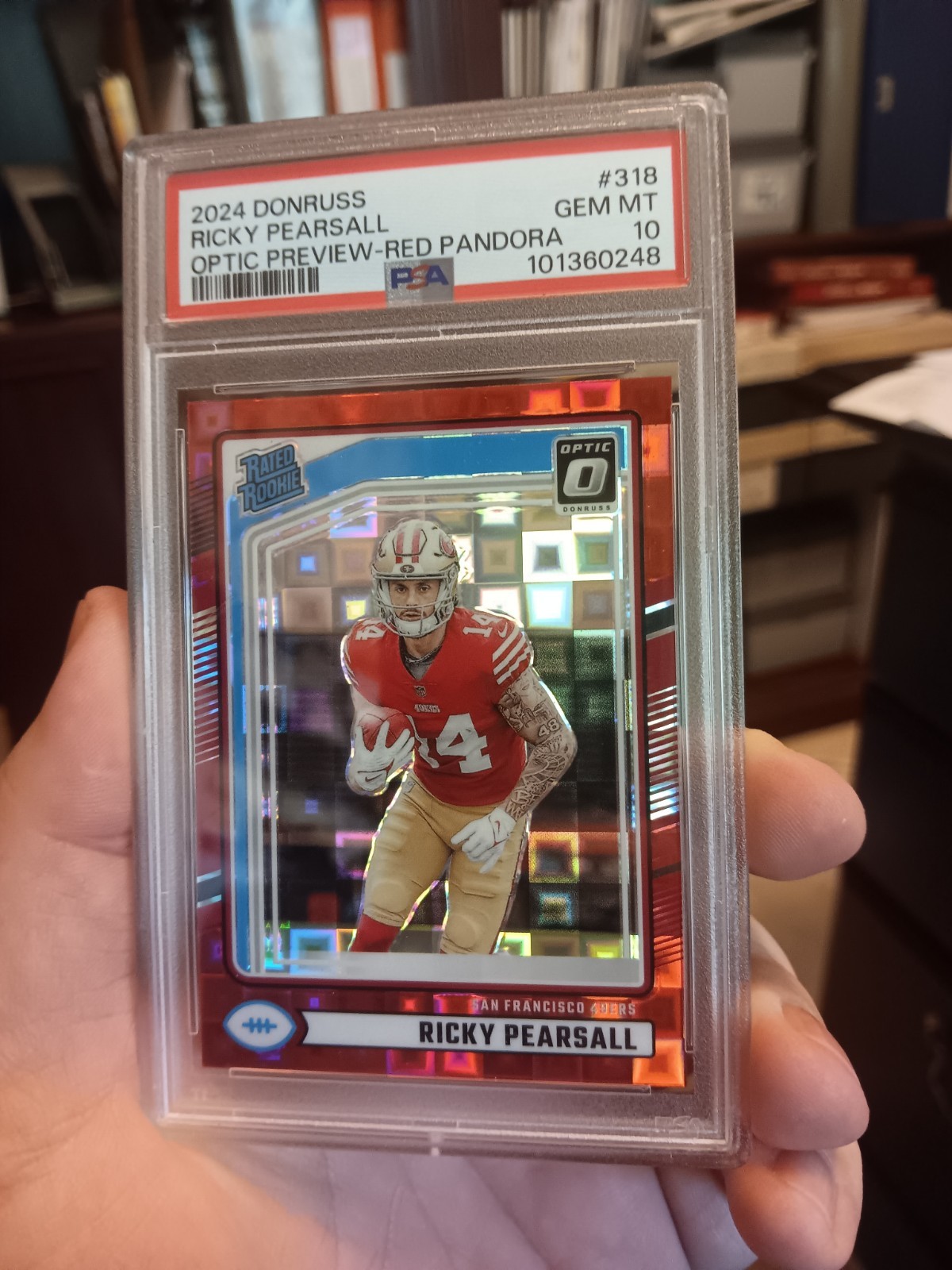 Ricky Pearsall Panini Donruss #318 Optic Preview-Red Pandora