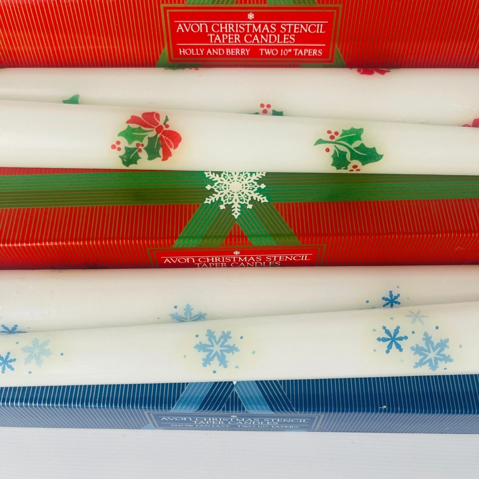 "Velas cónicas navideñas Avon de 10"" 6 juegos de 2" Foto 2 de 4