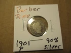 Barber Dime, 90% Silver 1901-P #72