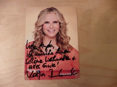 Katja Burkard - Autogrammkarte - RTL Punkt 12 -