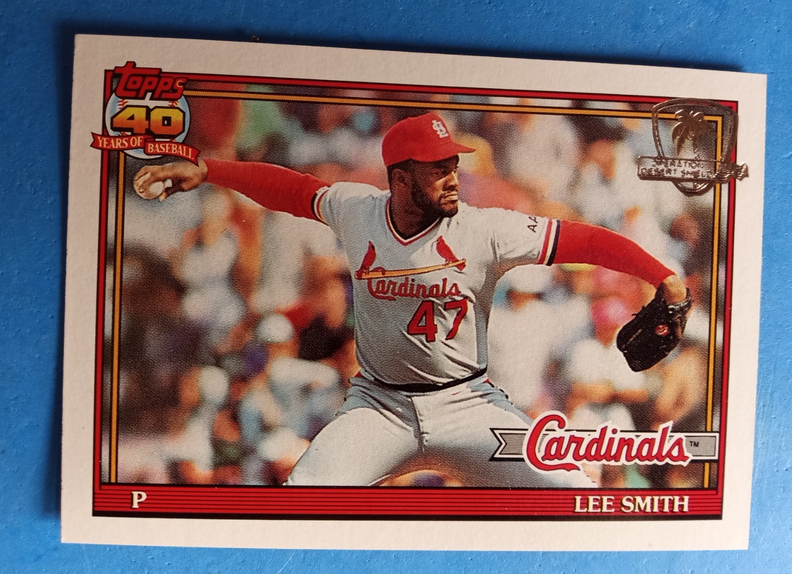 1991 Topps Desert Shield * Lee Smith #660 * Cardinals HOF